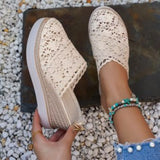 Round Toe Wedge Sandals