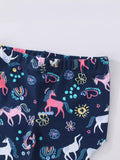 Children's Unicorn Print Flare Leggings