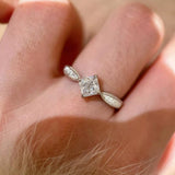 1 Carat 925 Sterling Silver Moissanite Geometric Ring