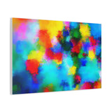 Abstract Rainbow Splash Matte Canvas Print