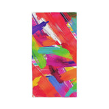 Vibrant Brushstroke Beach Towel — Colorful Abstract Paint Swatch Design