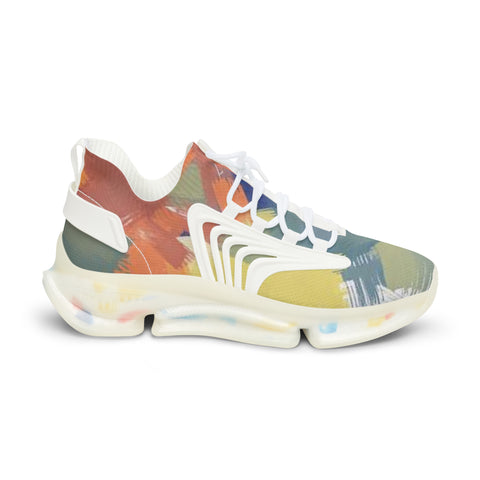 Men's Mesh Sneakers — Colorful Abstract Athletic Shoes