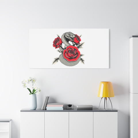Matte Stretched Canvas - Snake Wall Art