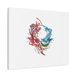 Abstract Color Splash Canvas Print — Modern Watercolor Circle Art on Matte Stretched Canvas