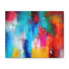 Vibrant Abstract Color Splash Matte Canvas Print