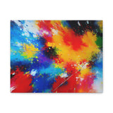 Abstract Color Splash Matte Canvas Print — Vibrant Stretched Wall Art
