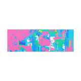 Neon Splash Abstract Canvas Print – Bright Pink & Aqua Modern Wall Art