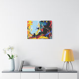 Abstract Color Splash Matte Canvas Print — Modern Stretched Wall Art