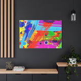 Abstract Color Splash Canvas Print — Vibrant Modern Wall Art