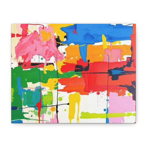 Abstract Color Splash Matte Canvas Print — Vibrant Modern Wall Art