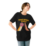 Paws Before People T-Shirt — Cute Cat Paw High-Five Tee for Cat Lovers