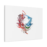 Abstract Color Splash Canvas Print — Modern Watercolor Circle Art on Matte Stretched Canvas