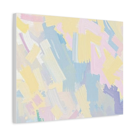 Pastel Abstract Brushstroke Canvas Wall Art