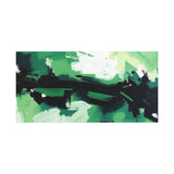 Abstract Green Brushstroke Canvas Print
