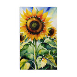 Sunflower Watercolor Hand Towel — Bright Floral Kitchen & Guest Towel