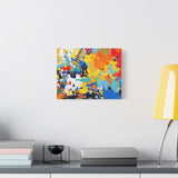 Abstract Splash Colorful Matte Canvas Wall Art – Vibrant Modern Stretched Print