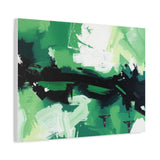 Abstract Green Brushstroke Canvas Print