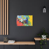 Abstract Color Splash Matte Canvas — Stretched Wall Art