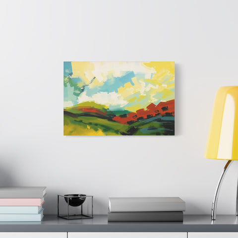 Abstract Colorful Landscape Canvas