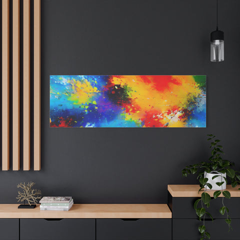 Abstract Color Splash Matte Canvas Print — Vibrant Stretched Wall Art