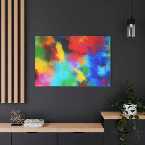 Abstract Color Burst Canvas Print — Vibrant Stretched Matte Wall Art