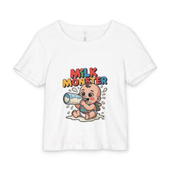 Milk Monster Baby Tee – Cute Cartoon Bottle-Feeding Infant Shirt (Organic Rib)
