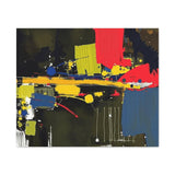 Abstract Color Splash Matte Canvas Print — Modern Stretched Wall Art