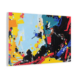 Abstract Color Splash Matte Canvas Print — Modern Stretched Wall Art