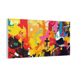Abstract Color Splash Canvas Print - Vibrant Stretched Matte Wall Art