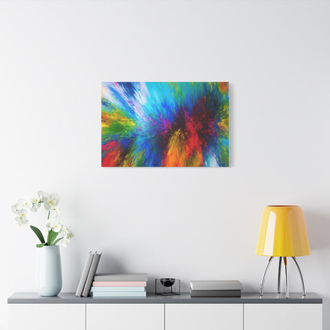 Abstract Color Explosion Matte Canvas Print