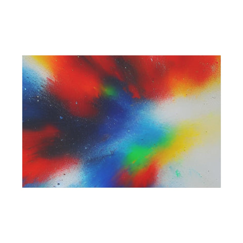 Abstract Color Burst Canvas Print — Vibrant Stretched Matte Wall Art