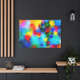 Abstract Rainbow Splash Matte Canvas Print