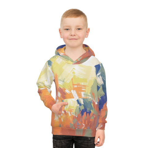 Kids Abstract Brushstroke Hoodie