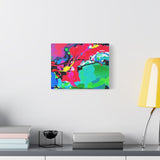 Abstract Neon Splash Matte Canvas Print — Vibrant Colorful Stretched Wall Art