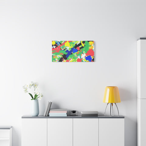 Abstract Color Splash Canvas Print — Vibrant Modern Wall Art