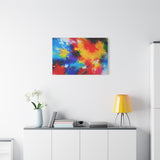 Abstract Color Splash Matte Canvas Print — Vibrant Stretched Wall Art