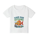 Save Our Oceans Toddler T-Shirt — Cute Fish Environmental Shirt for Kids