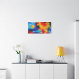 Abstract Color Splash Matte Canvas Print — Vibrant Stretched Wall Art