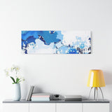 Abstract Blue Galaxy Canvas Print — Matte Stretched Wall Art