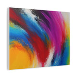 Abstract Rainbow Swirl Matte Canvas Print (Stretched)