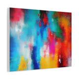 Vibrant Abstract Color Splash Matte Canvas Print