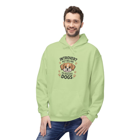 Introvert But Willing To Discuss Dogs Hoodie — Cute Dog Lover Pullover