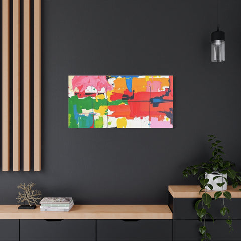 Abstract Color Splash Matte Canvas Print — Vibrant Modern Wall Art