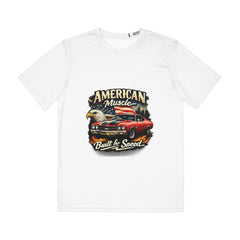 American Muscle Car Tee — "Built for Speed" Patriotic Eagle Graphic