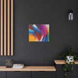 Abstract Rainbow Swirl Matte Canvas Print (Stretched)