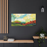 Abstract Colorful Landscape Canvas