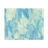 Abstract Aqua Brushstroke Canvas Print — Coastal Blue Wall Art
