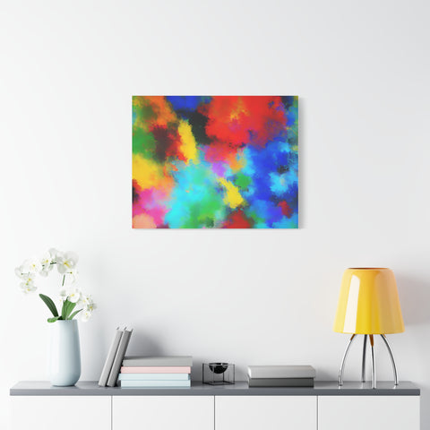 Abstract Color Burst Canvas Print — Vibrant Stretched Matte Wall Art