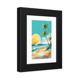 Tropical Sunset Beach Framed Poster