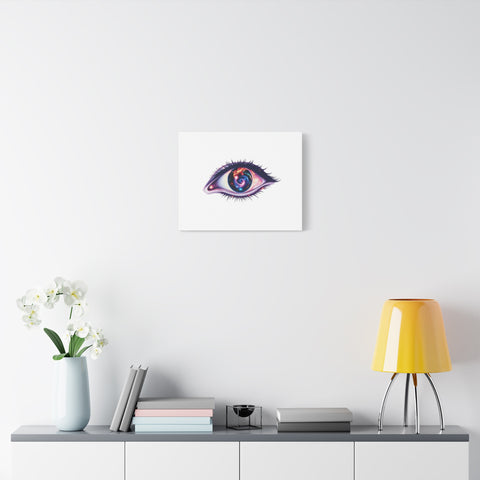 Cosmic Eye Canvas Print — Galaxy Eye Matte Stretched Wall Art